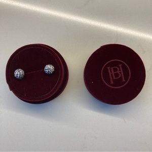 NWOT Hillberg&Berk 8mm Sparkle Ball Stud Earrings